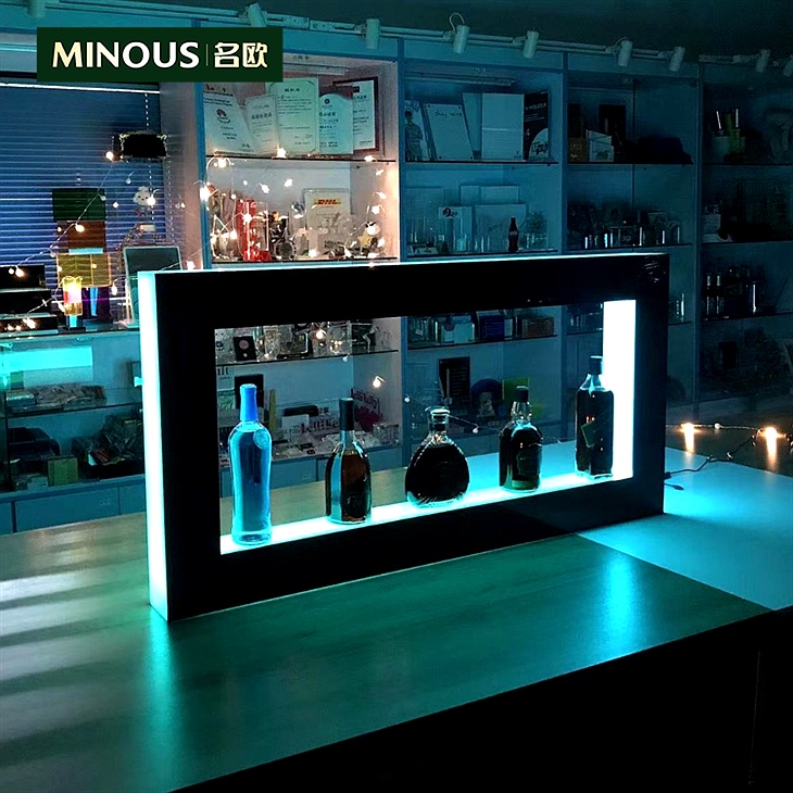 有机玻璃LED方形发光酒架